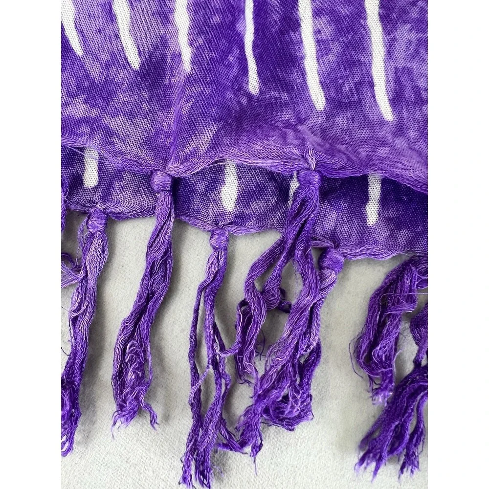 Vintage Made In Hawaii Scarf‎ Turtles Print Purple 68